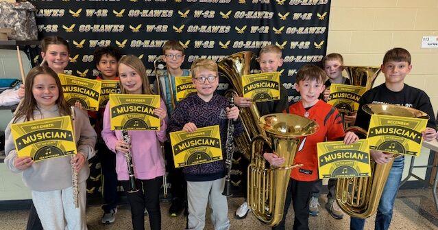 W-SR 5th and 6th grade Musicians of the Month