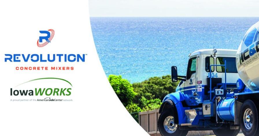 IowaWORKS to host a recruiting event for Revolution Concrete Mixers coming to Waverly