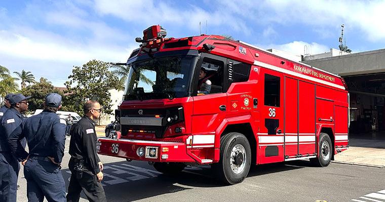City Of Coronado Celebrates New Electric Firetruck With Commission Ceremony