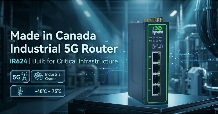 InHand Networks Launches "Made in Canada" IR624 5G Industrial Router to Power Critical Infrastructure