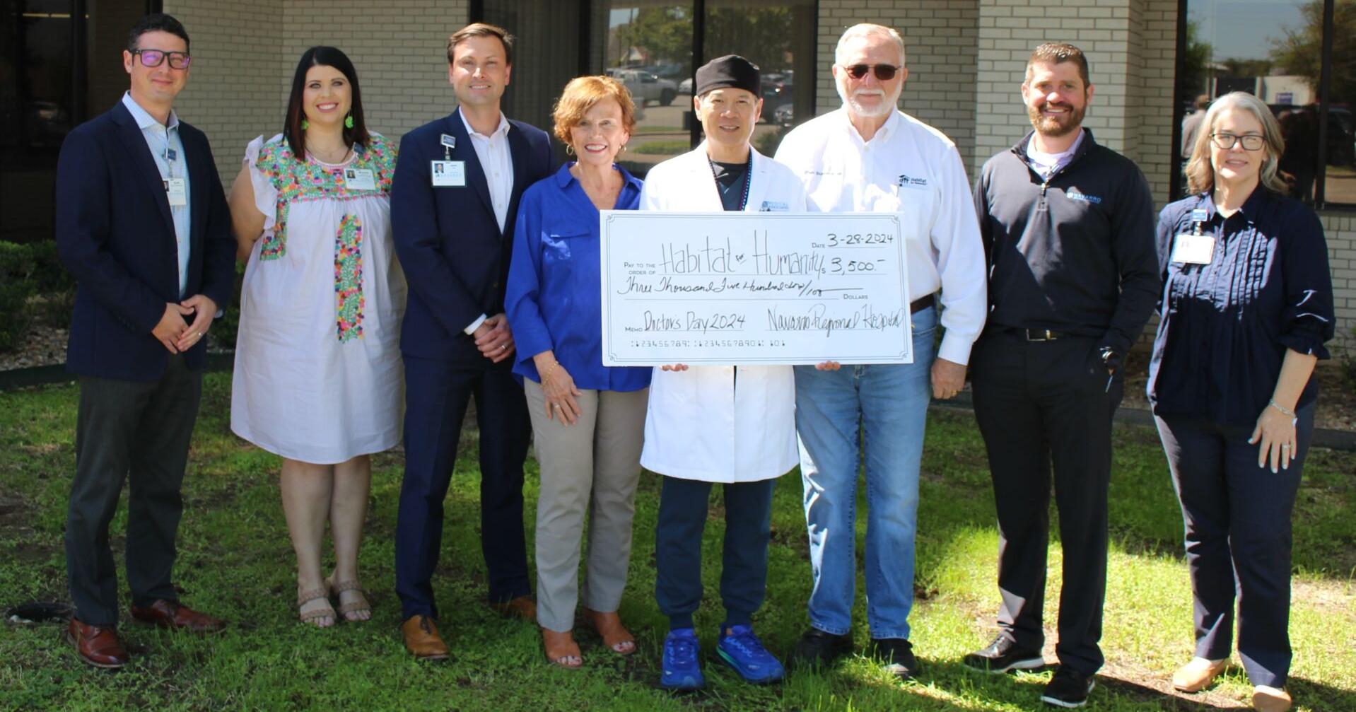 Doctors Day - Navarro Regional Donates to Habitat for Humanity of Navarro County - Vimarsana News