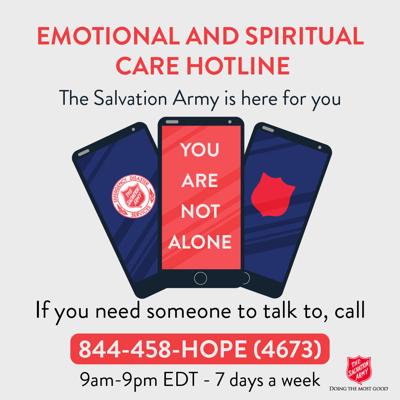 Need someone to talk to? Call the Salvation Army Emotional ...