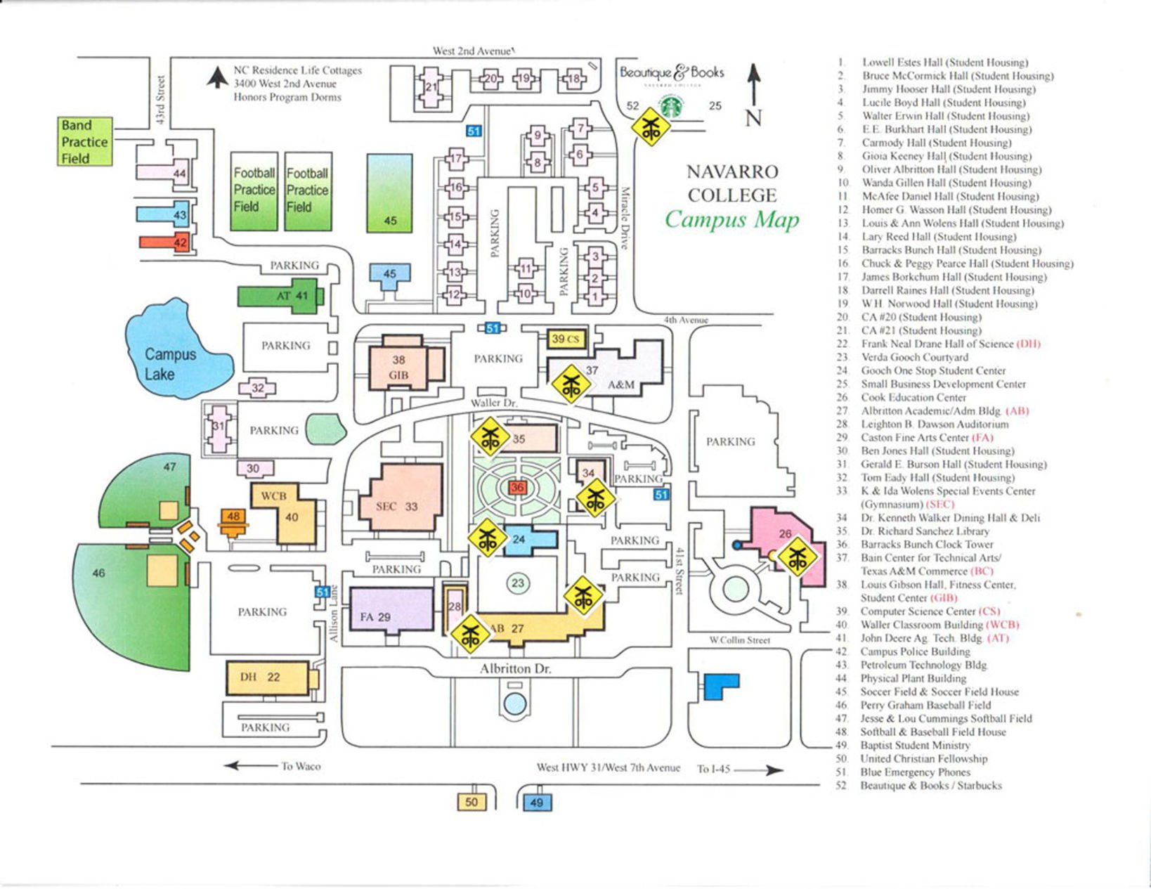 Navarro College Corsicana Campus Map - Time Zones Map