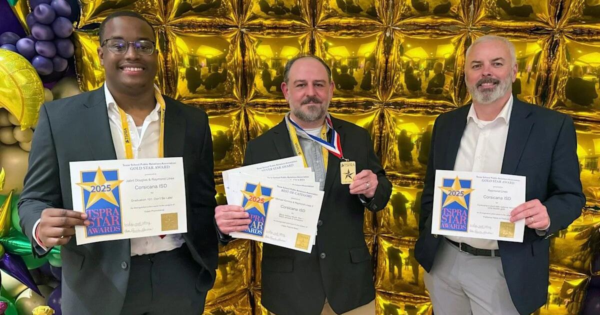 Corsicana ISD Communications team earns gold at state conference