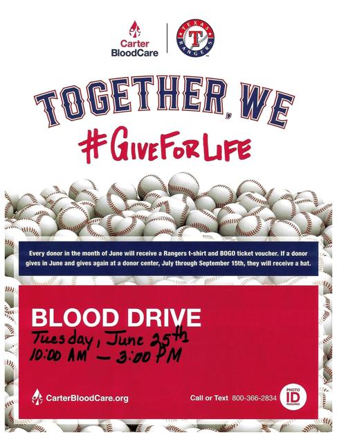 Carter Blood Care Host Blood Drive June 25 News Corsicanadailysun Com