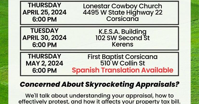 Property tax appraisal protest seminars take place this spring - Vimarsana News