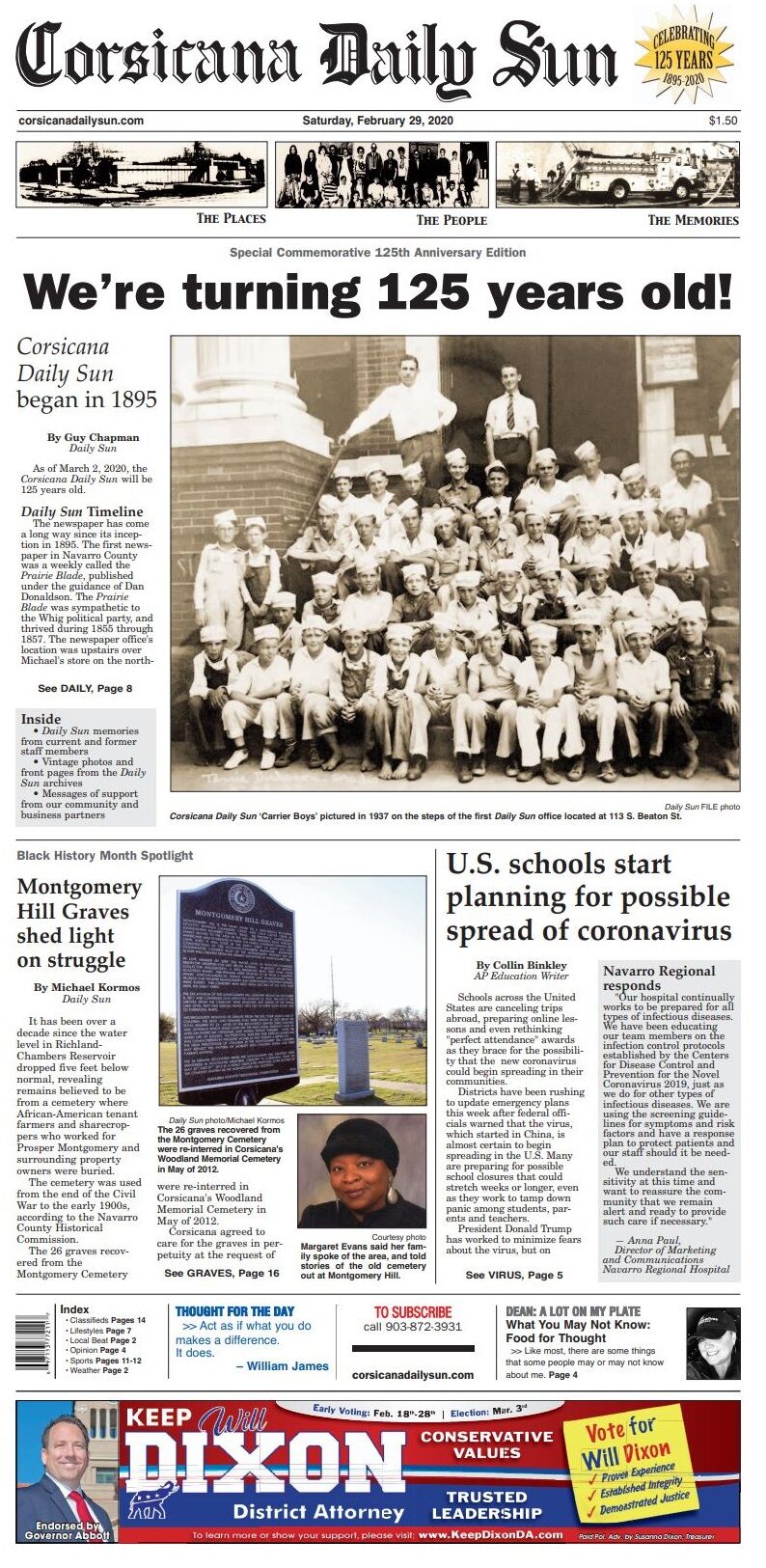 The Daily Sun turns 130 | News | corsicanadailysun.com, image size:794x1625