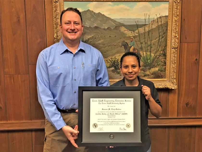 Oil City Iron Works&rsquo; Trejo earns Safety and Health Official certificate
