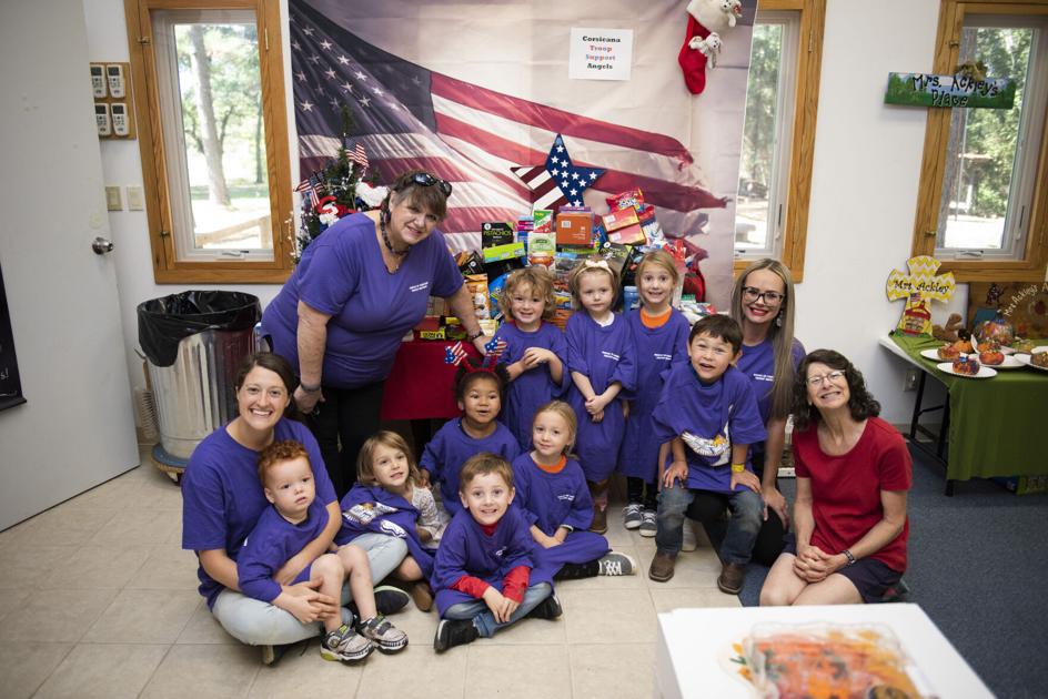 Adventure School Students fill stockings for soldiers
