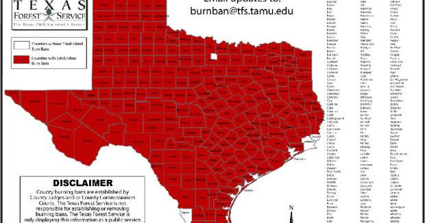 Record 250 Texas counties have outdoor burn bans | Local News ...