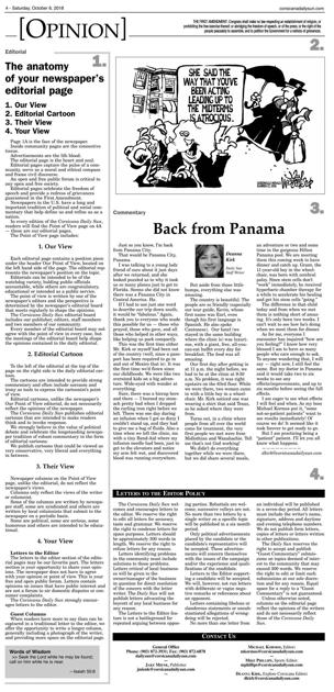 Editorial The Anatomy Of Your Newspaper S Editorial Page Opinion Corsicanadailysun Com