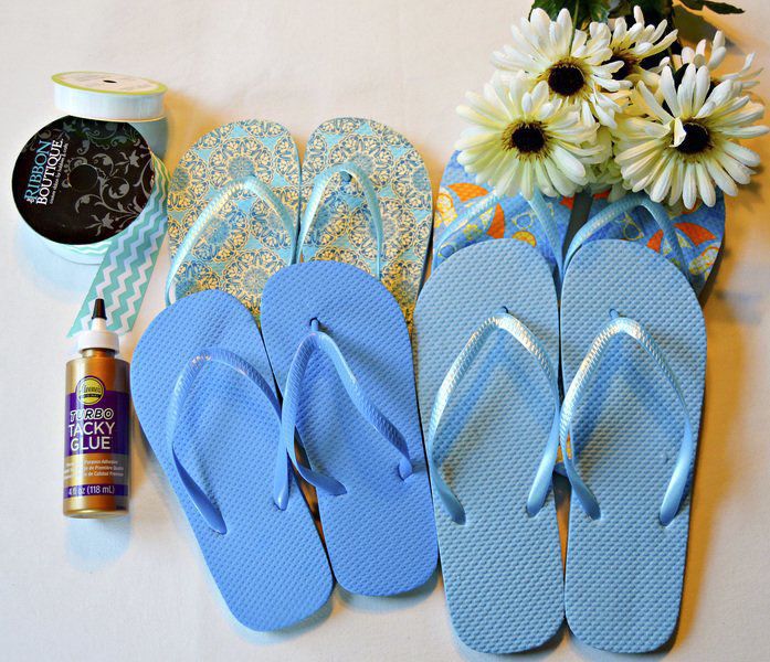 Decorating hot sale flip flops