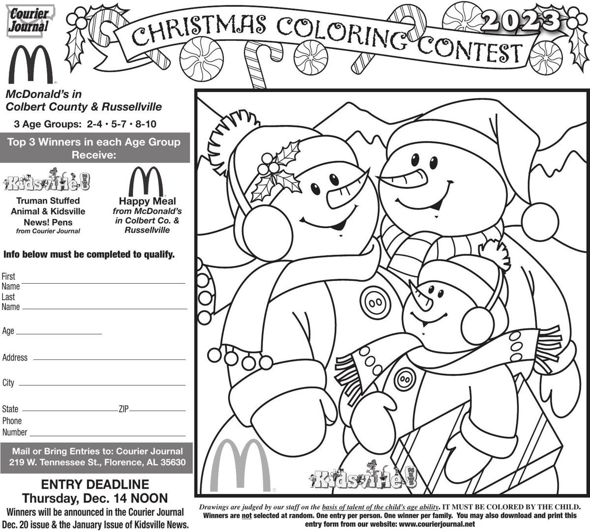 Christmas Coloring Contest 2023