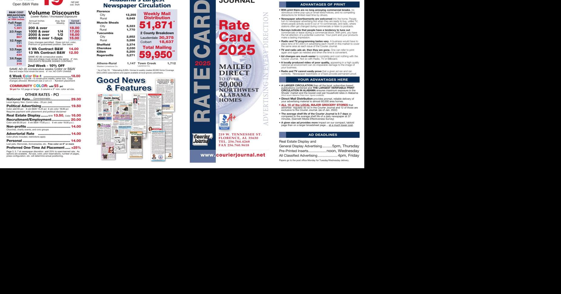 Official Rate Card | Advertise | courierjournal.net