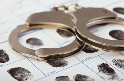 Crime handcuffs logo