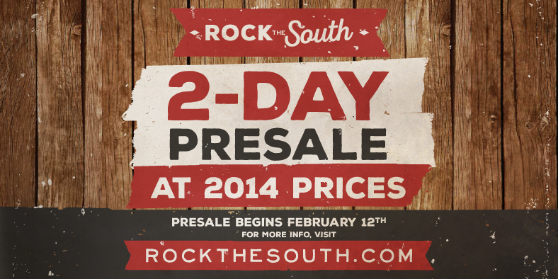 Ticket sale date prices announced for Rock the South 2015 News