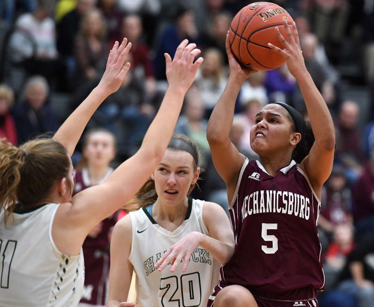 Hs Girls Basketball Mechanicsburg S Talia Gilliard Cumberland Valley S Julie Jekot Crack Big School All State Teams Basketball Cumberlink Com
