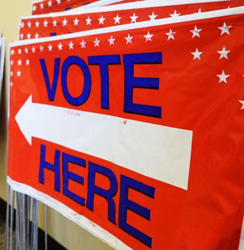 Voting sign