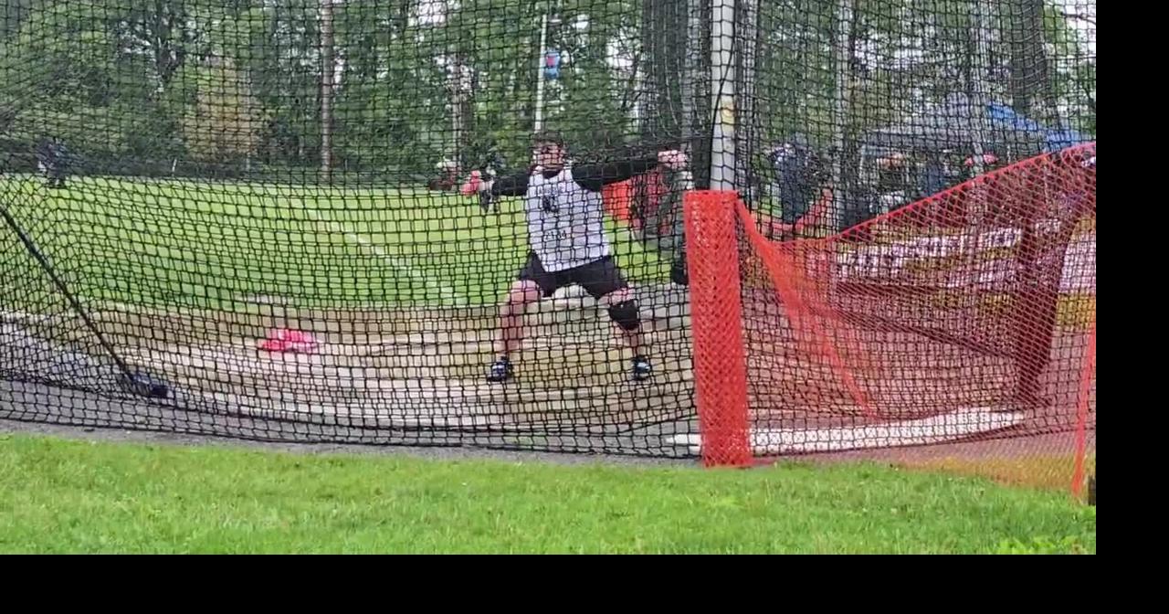 Carlisle's Drew Hopper competes in PIAA discus throw