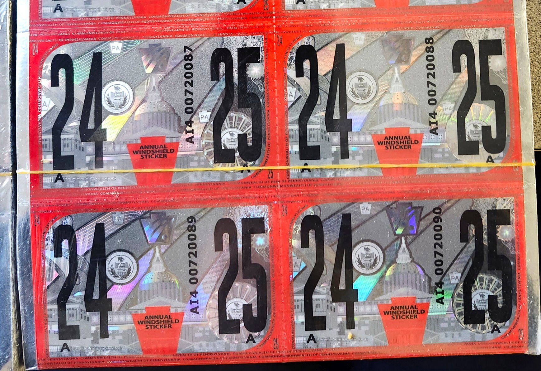 Customs Agents Seize Fake Pa. Vehicle Inspection Stickers