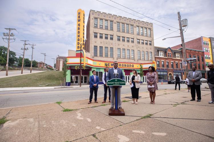 LG Austin Davis Visits Hill District to Highlight Main Street Matters Investment at the Historic New Granada Theater