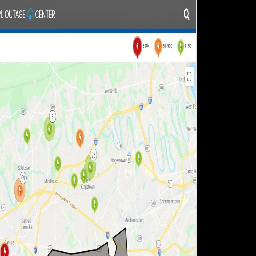 Update Power Outage Issues Fixed In Carlisle Area As Of 5 45 P M Wednesday The Sentinel News Cumberlink Com