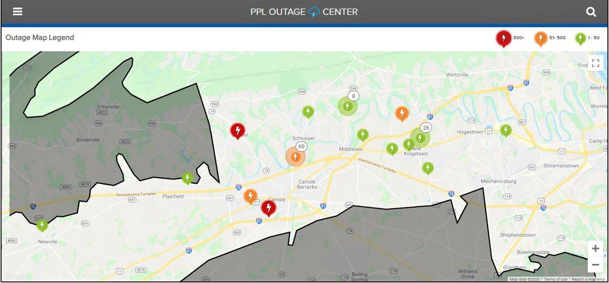 Pp&L Power Outage Map Pa Update: Power outage issues fixed in Carlisle area as of 5:45 p.m. 