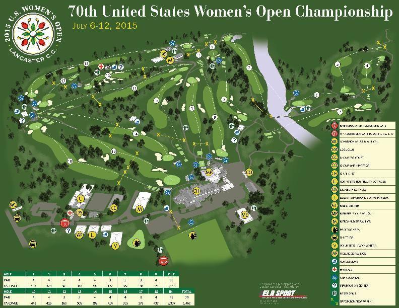 Lancaster Country Club US Women's Open map