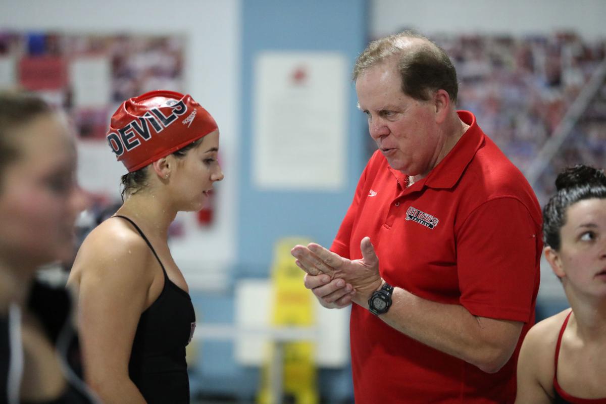 A Timeout With Former Dickinson swim coach Paul Richards, who