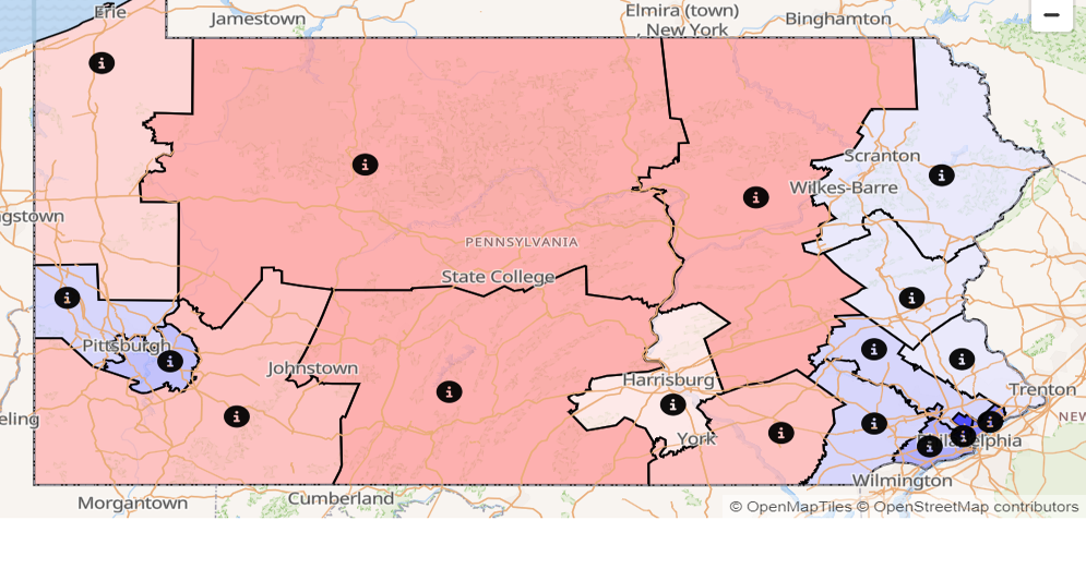 Interactive map What Pa. congressional district am I in?