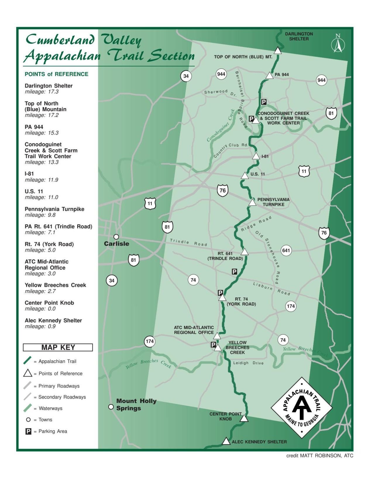 Printable Appalachian Trail Map