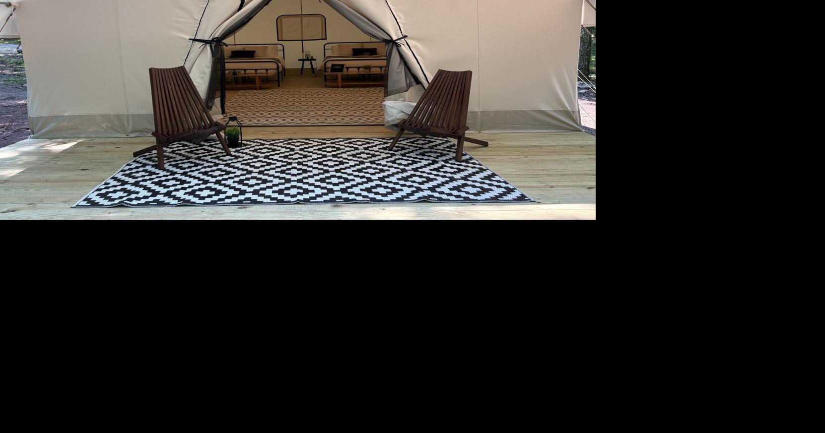 Glamping tent porch