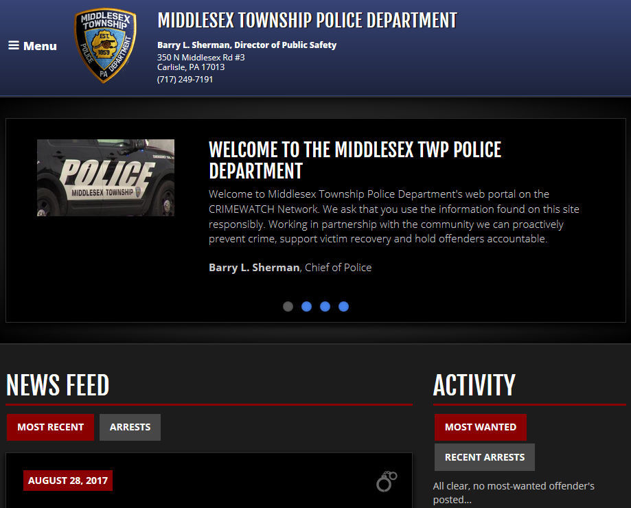 middlesex township police