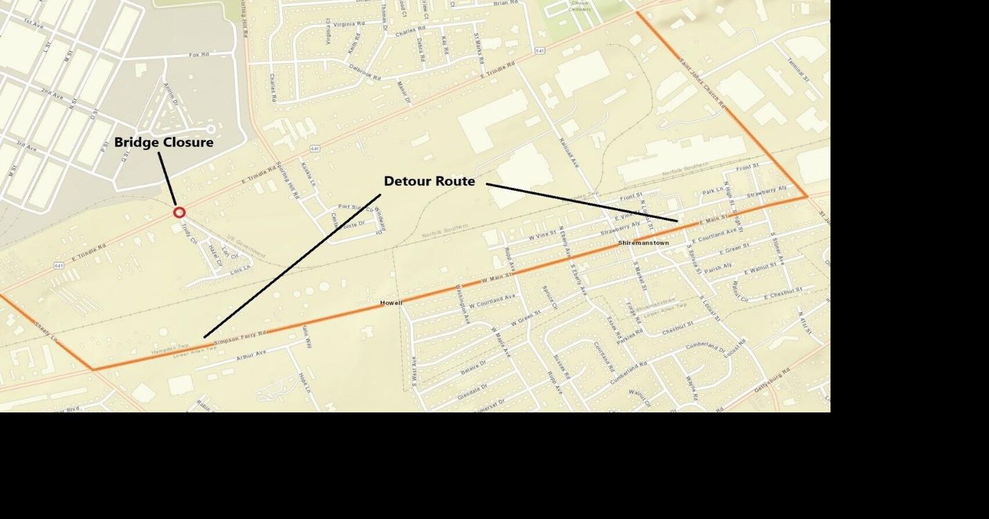 Detour planned for Trindle Road due to bridge painting, closure in Hampden Township