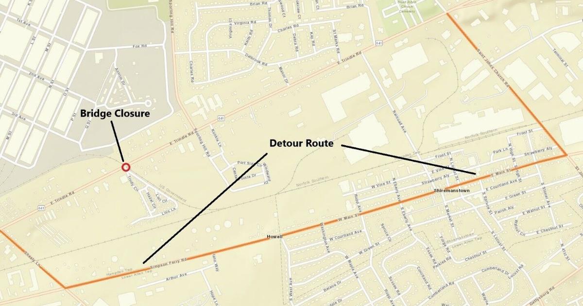Detour planned for Trindle Road due to bridge painting, closure in Hampden Township