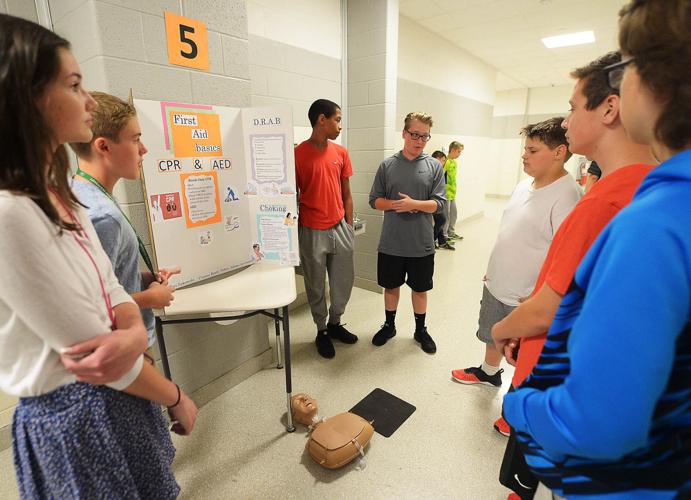 Photos CPR demonstration at Lamberton Middle School