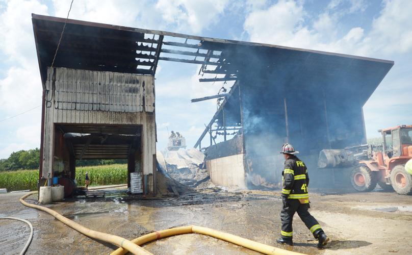 Fire crews battle barn fire in West Pennsboro Township