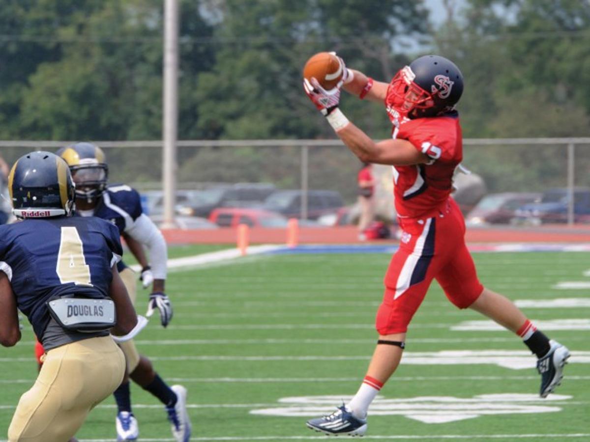 College Football Red Raiders Rally To Close Out Shepherd In Season Opener College Cumberlink Com
