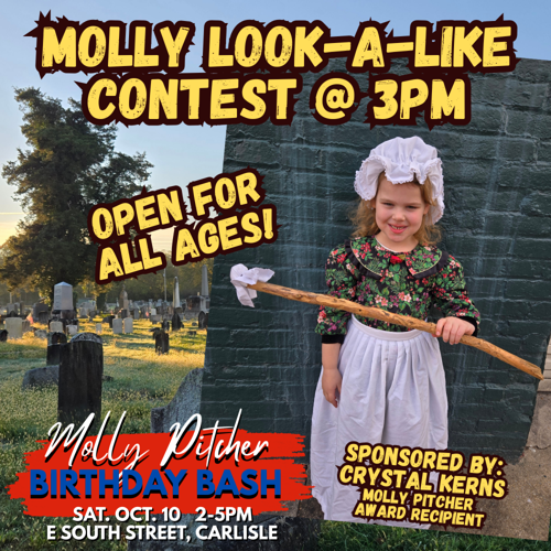 Molly Pitcher's 272nd Birthday Bash! Friday, September 4, 2026 by Phil George