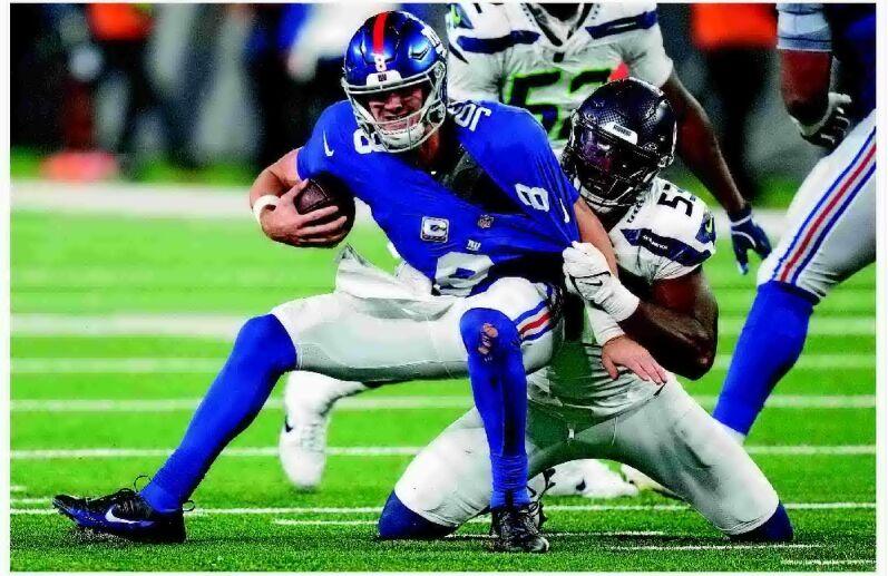 Daniel Jones sacked 11 times as Seattle Seahawks rout New York