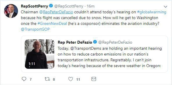 Perry snow tweet