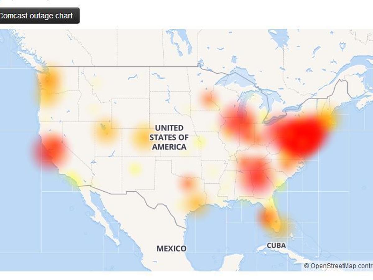 Comcast Says Most Services Restored After Widespread Outage Carlisle Cumberlink Com Comcast Outage Map Without Signing In