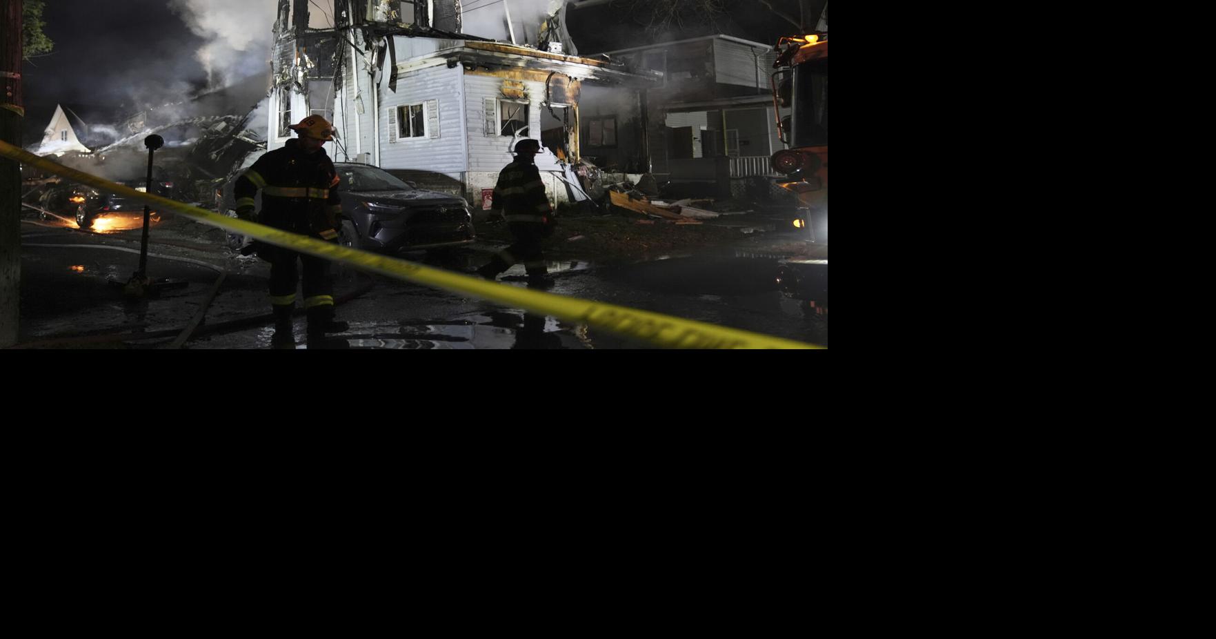 2 officers wounded by gunfire from home later seen on fire in Delaware ...