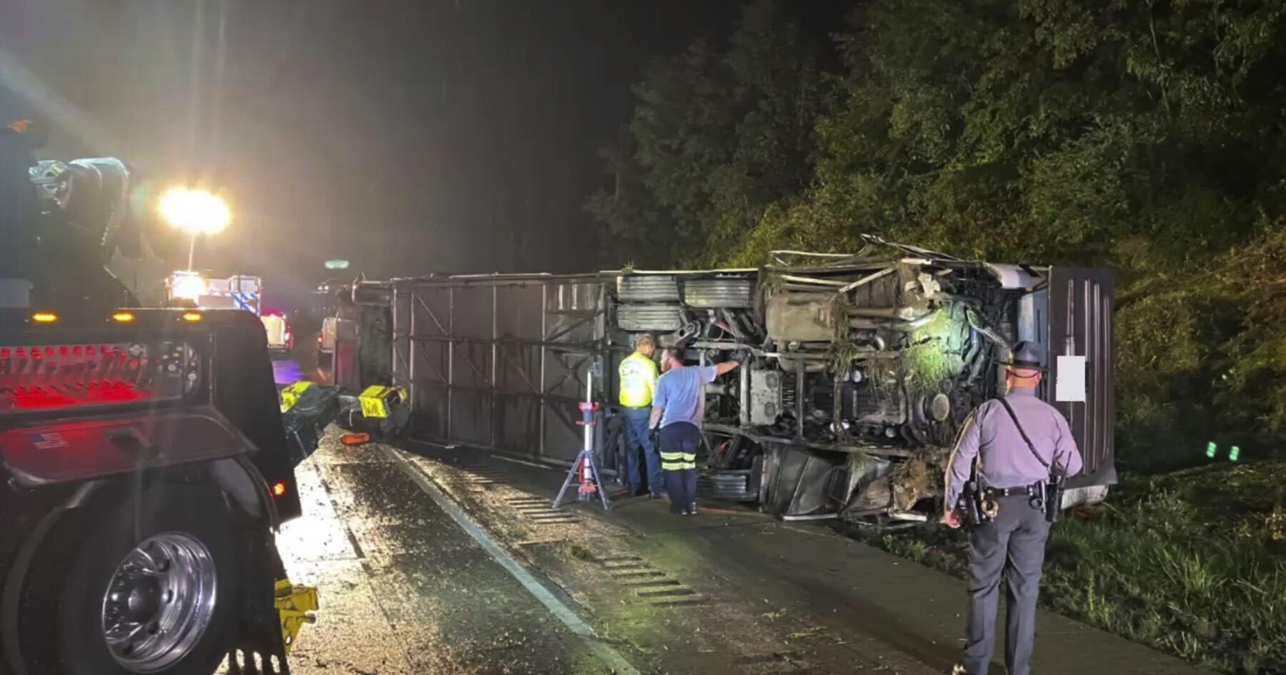 Coroner's office releases names of 2 killed in I-81 bus crash in Pennsylvania - Vimarsana News