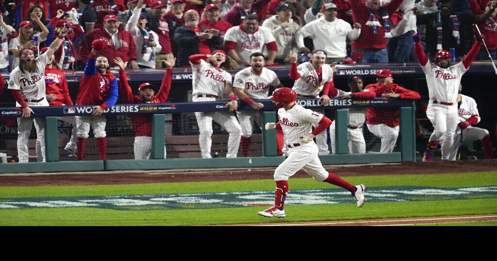 Harper, Phillies tie World Series mark with 5 HR, top Astros - WHYY
