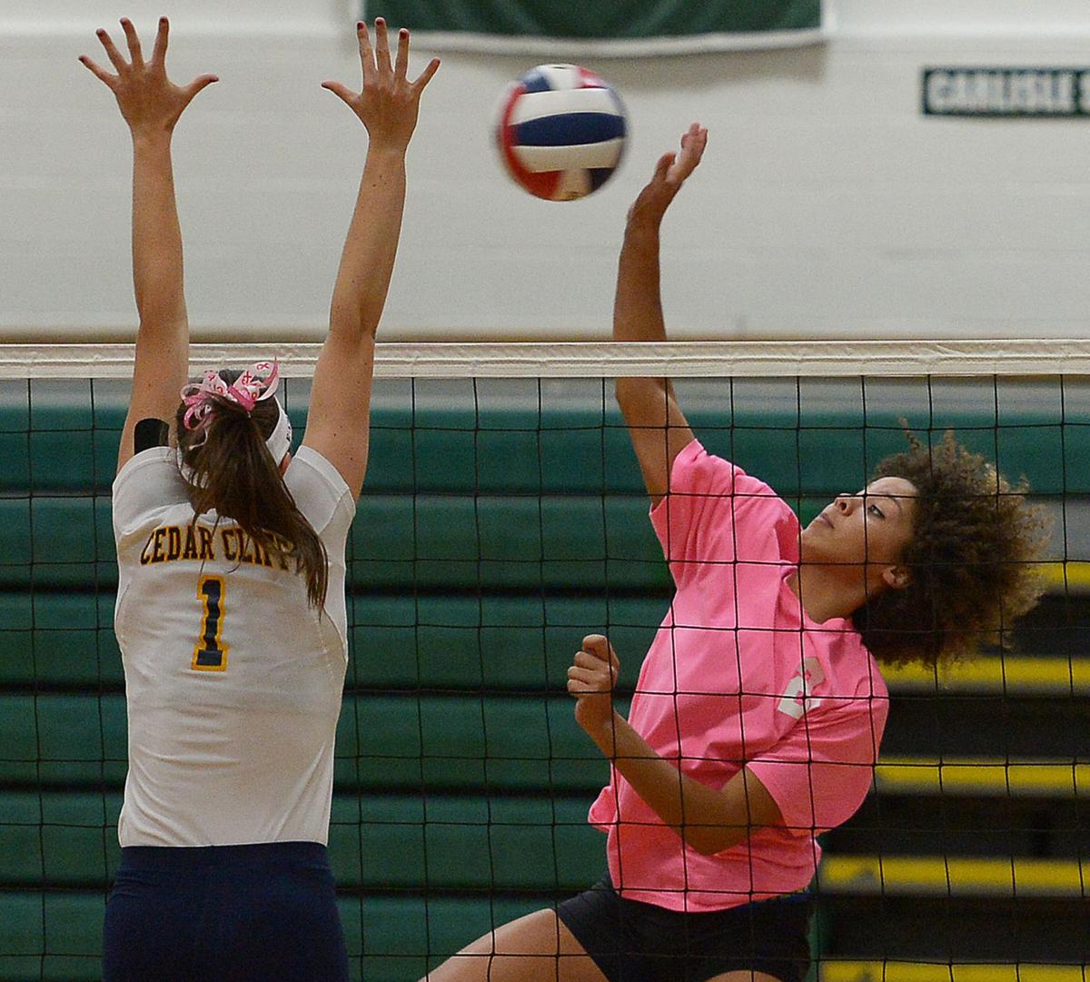 HS Girls Volleyball Carlisle wins wild match over Cedar Cliff