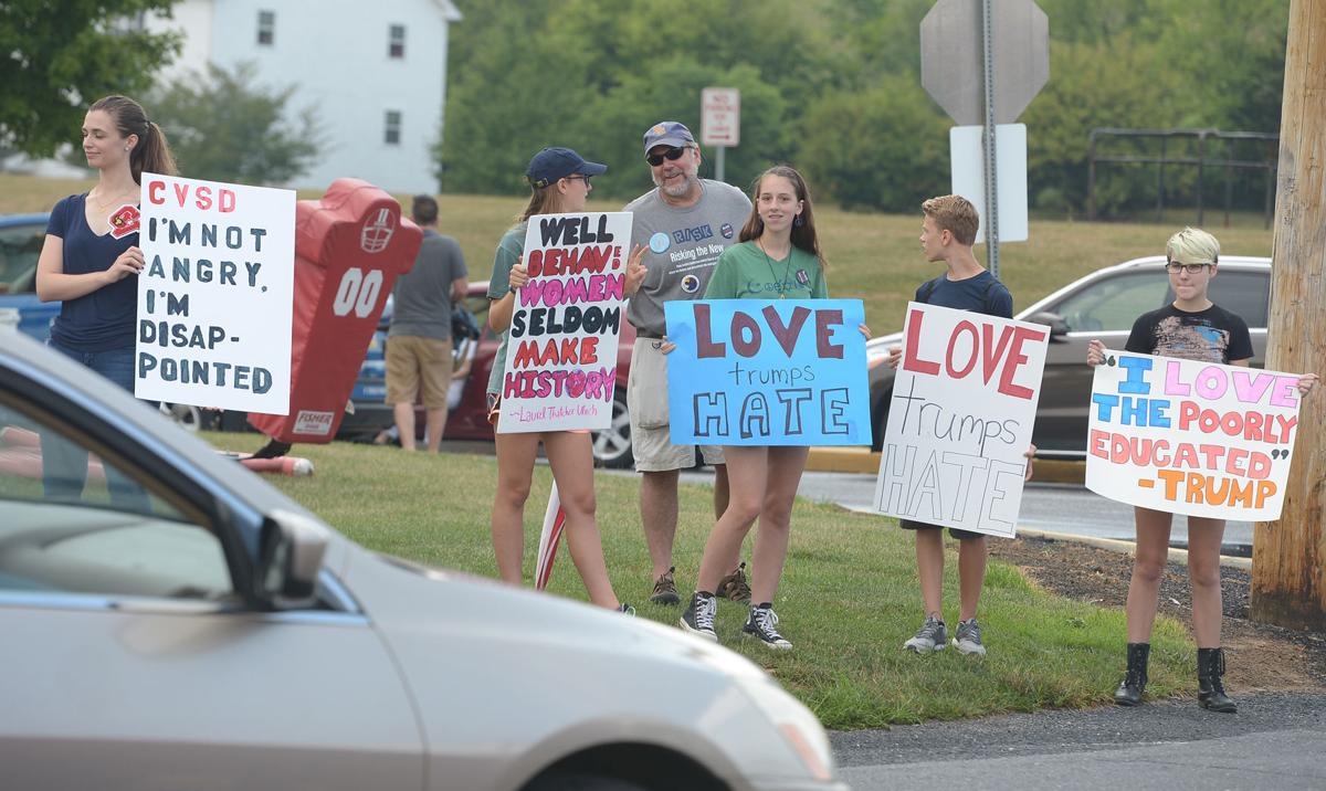 cv rally protesters take