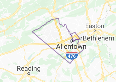 Lehigh County, Pa., map