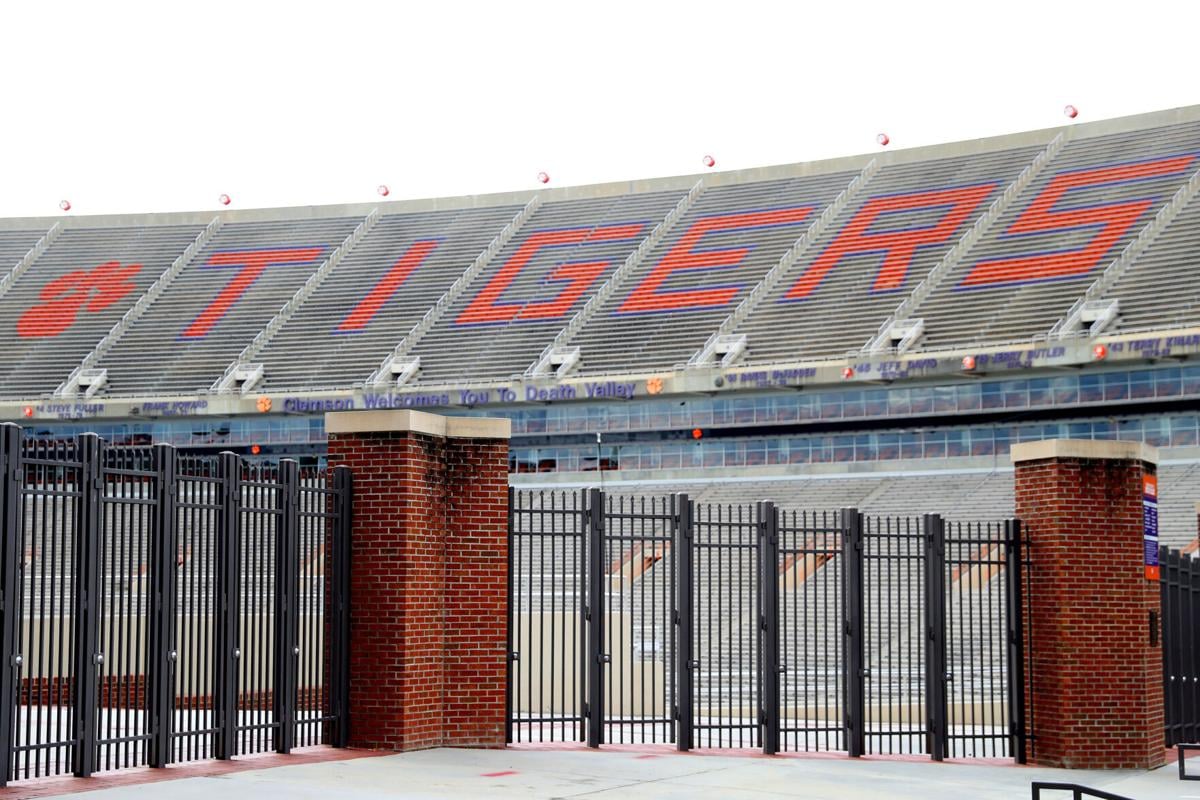Empty stands inside of Clemson Memorial Stadium on the campus of Clemson University on June 10, 2020 in Clemson, South Carolina.