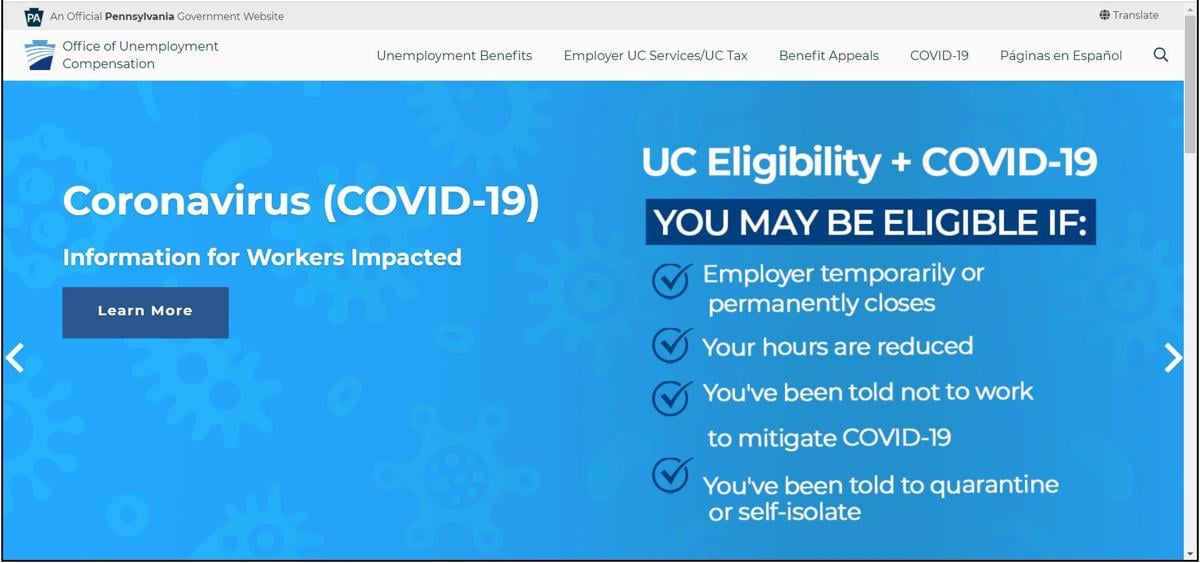 Pennsylvania Office of Unemployment Compensation website